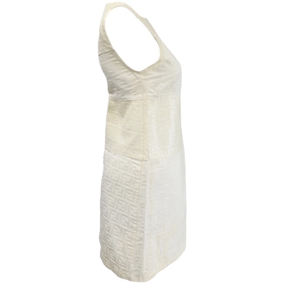 Vintage Fendi Cream Mini Dress - Picture 3 of 7